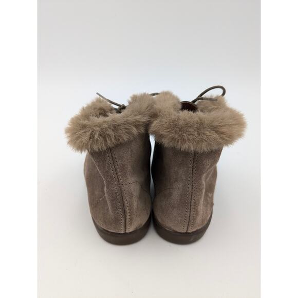 ELEPHANTITO Teddy Bootie with Laces Suede Mink Girls Boots,Little kid size EU26 - Picture 7 of 16